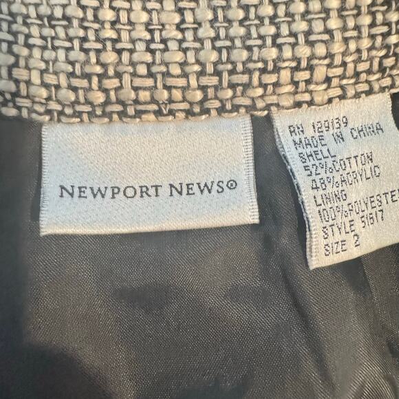 Womens Vtg Newport News Brown Tweed Pencil Skirt Career Size 2 - Picture 2 of 6